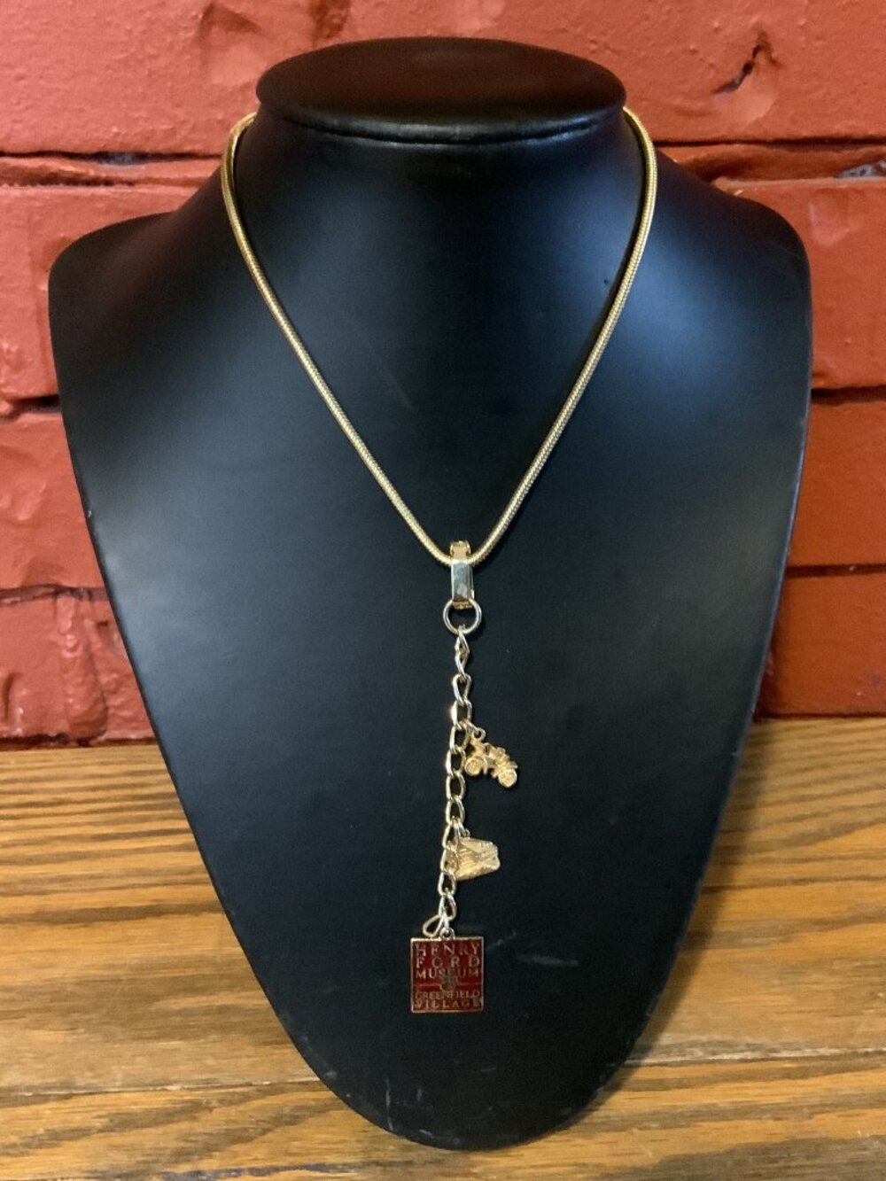 Vintage Henry Ford Museum Charm Necklace